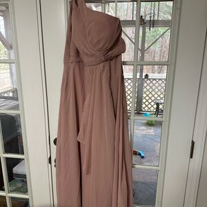 Elegant Pink Strapless Dress
